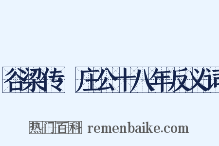 谷梁传·庄公十八年反义词是什么意思的图片